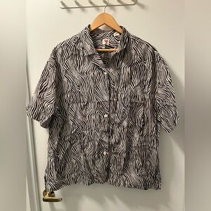 Levi's Black and White Zebra Print Casual Shirt